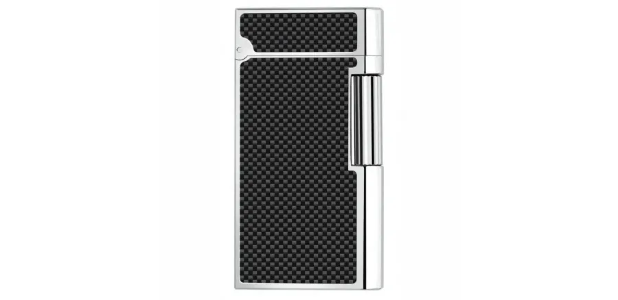 picture 1 Carbon Fibre silver lighter