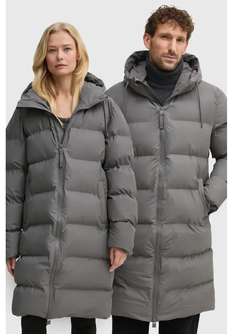 obrazek 1 Rains kurtka Alta Longer Puffer Jacket W3T4 kolor szary zimowa 15130-13