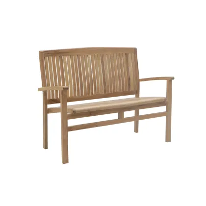 Zdjęcie Stylowa ławka Onda – Savana z oparciem do ogrodu i na taras