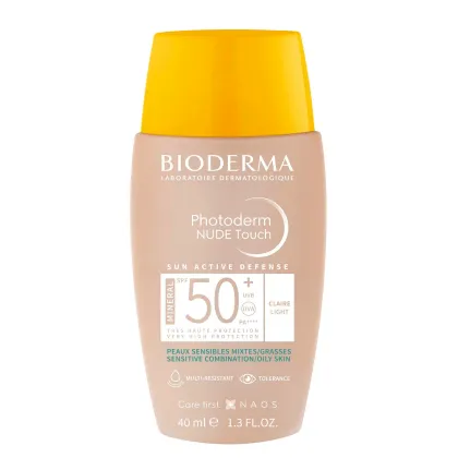 Zdjęcie Bioderma Photoderm Nude Touch Mineral Ochronny podkład mineralny SPF50+, Jasny Bioderma Jasny 40 ml