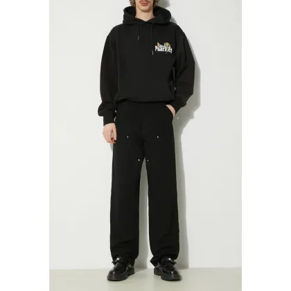 Zdjęcie Carhartt WIP spodnie bawełniane Double Knee Pant kolor czarny proste I031501.8902