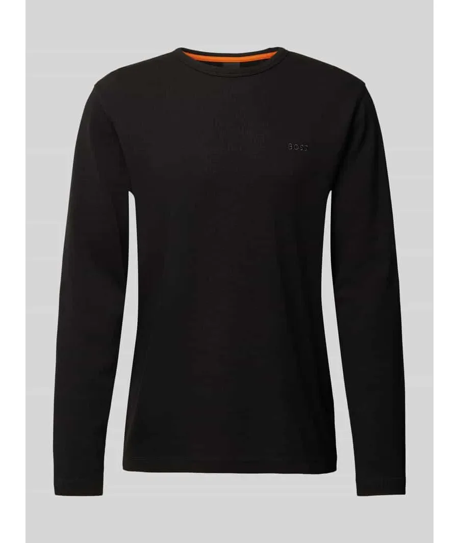 obrazek 1 Bluzka o kroju regular fit z długim rękawem i wyhaftowanym logo model ‘TEMPESTO’