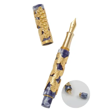 Zdjęcie Luksusowe pióro wieczne Morpho Blue Yellow Sapphires Urso Edycja Limitowana