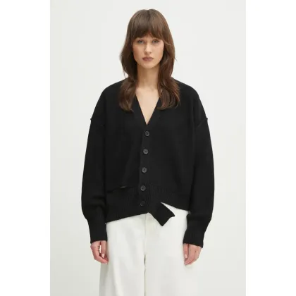 Zdjęcie MM6 Maison Margiela kardigan wełniany damski kolor czarny S52HP0026