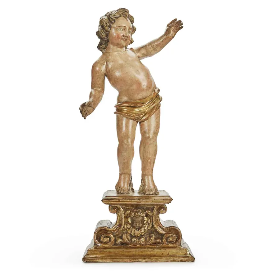 obrazek 2 Antyczna para rzeźbionych figur z XVIII wieku
