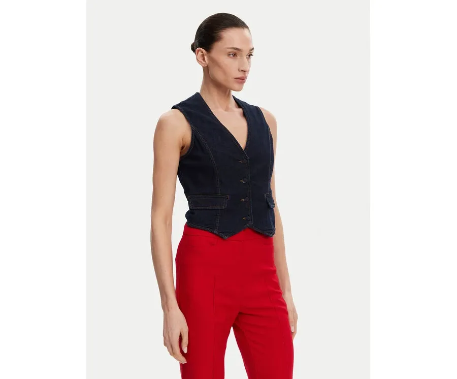 obrazek 1 Fracomina Kamizelka FR25SJ5024D46093 Granatowy Slim Fit