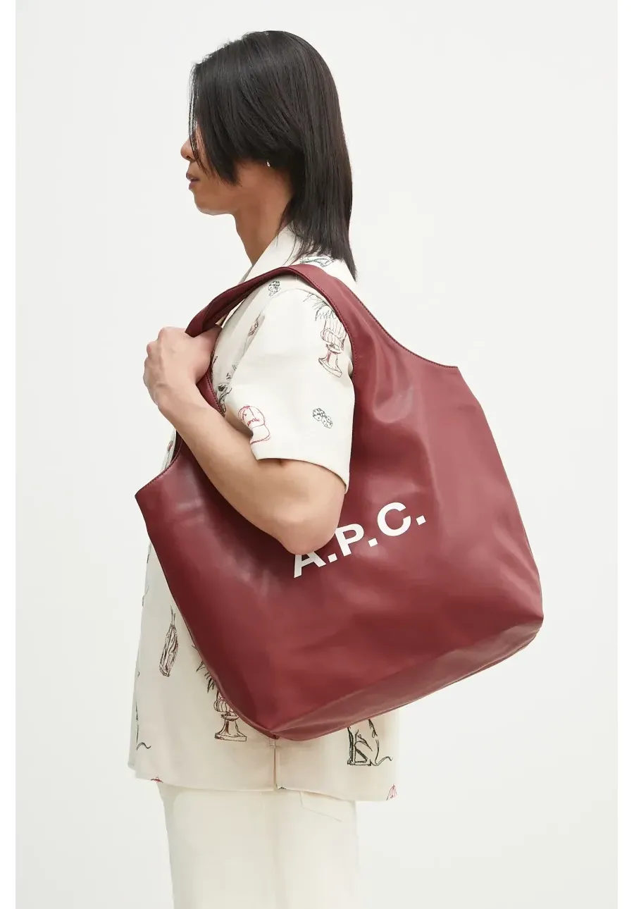obrazek 1 A.P.C. torba Ninon kolor bordowy