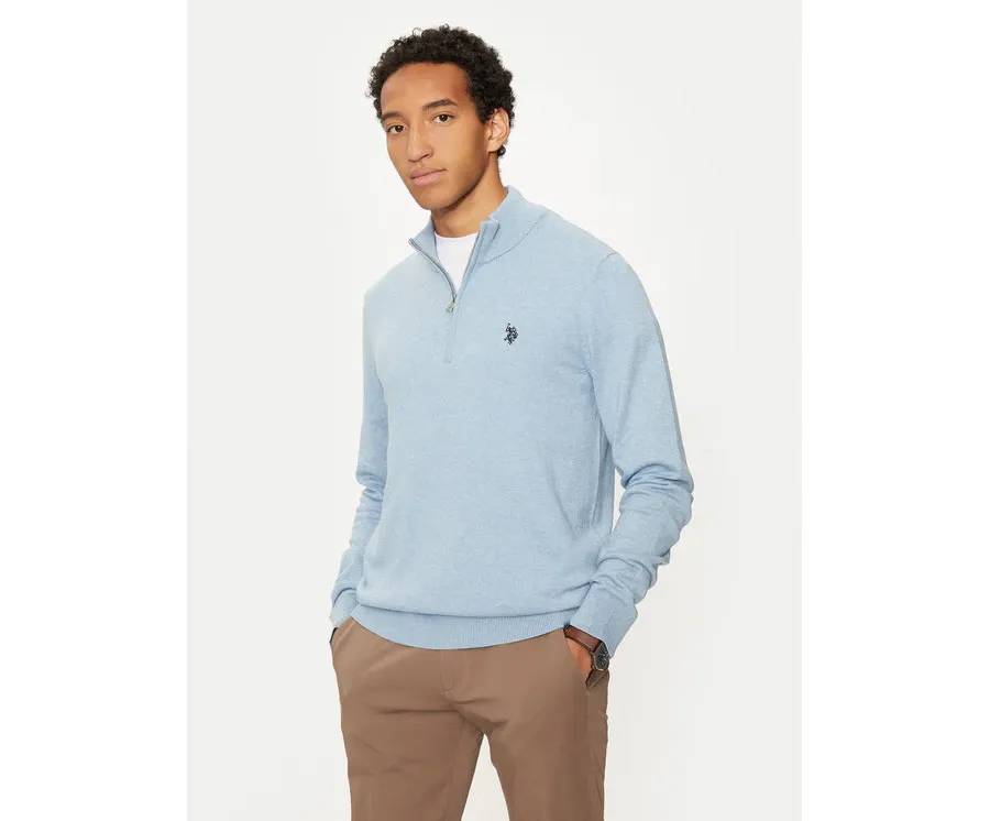 obrazek 1 U.S. Polo Assn. Sweter MUP2963 Błękitny Regular Fit