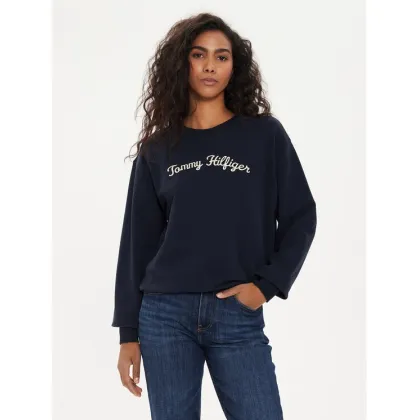 Zdjęcie Tommy Hilfiger Bluza Modern Script WW0WW42615 Granatowy Regular Fit