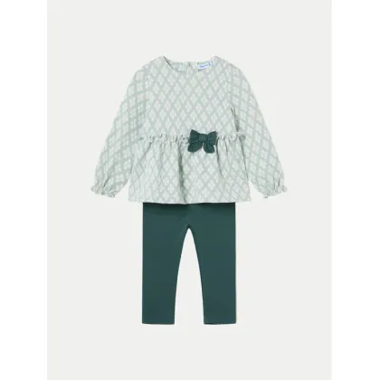 Zdjęcie Mayoral Komplet bluzka i legginsy 2713 Zielony Regular Fit