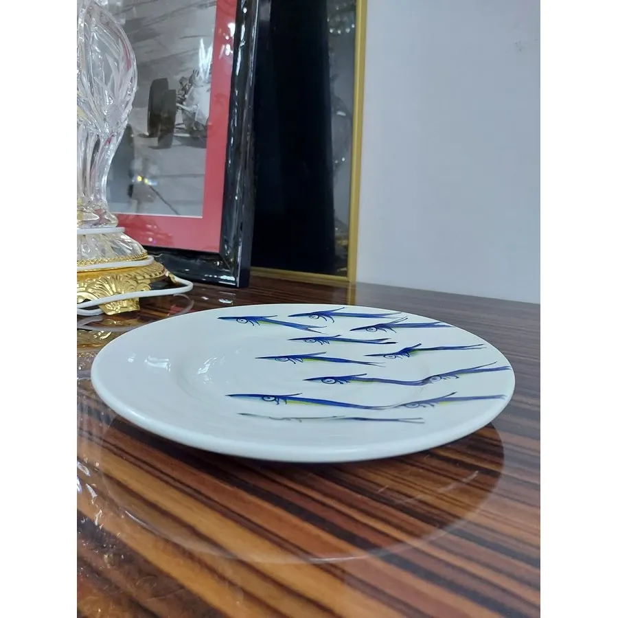 obrazek 6 Ceramiczny talerz deserowy zdobiony motywem sardynek - Le Ceramiche