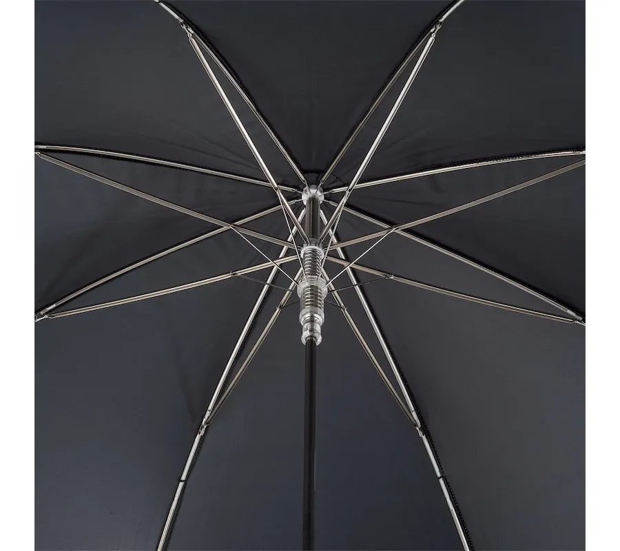 obrazek 7 Stylowy czarny parasol męski z rączką w kształcie głowy konia – Pasotti