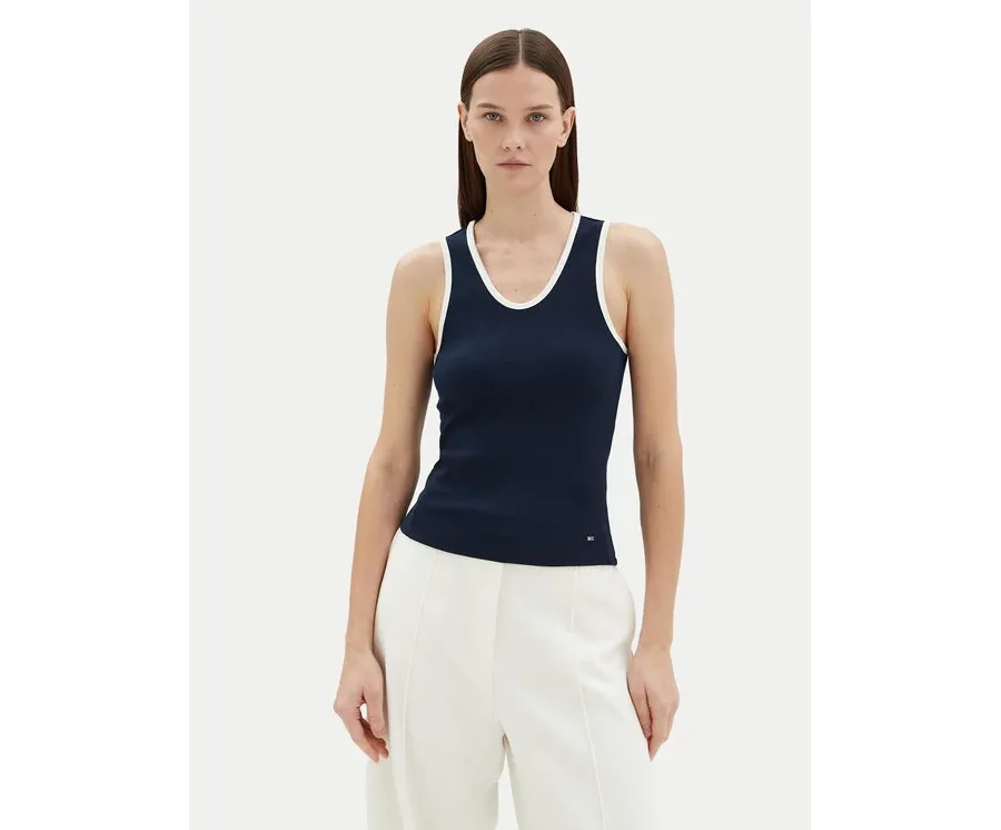 obrazek 1 Tommy Hilfiger Top WW0WW44572 Granatowy Slim Fit