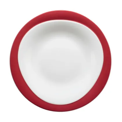 Zdjęcie Okrągły talerz obiadowy z porcelany 28 cm w kolorze rubinowo czerwonym - Seltmann Weiden