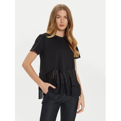 Zdjęcie TWINSET T-Shirt 242TT2470 Czarny Regular Fit