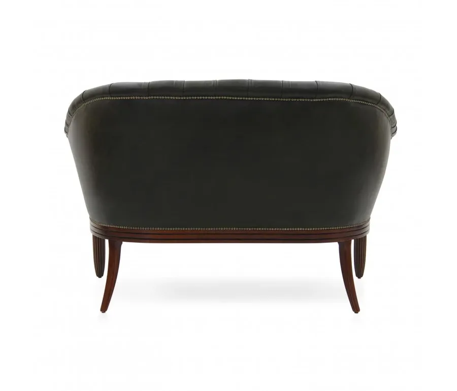 obrazek 3 Czarna skórzana sofa w stylu klasycznym - Sevensedie
