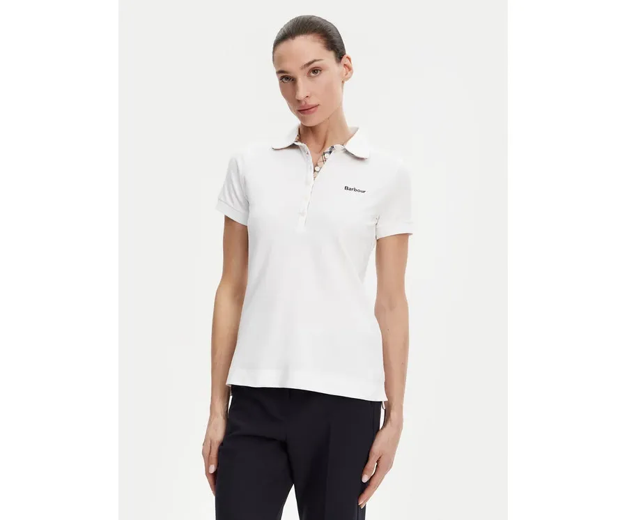 obrazek 1 Barbour Polo LML0634WH33 Biały Regular Fit