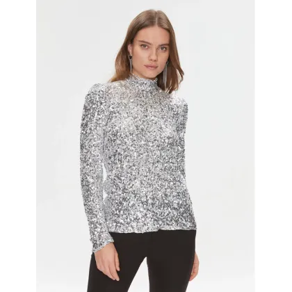 Zdjęcie Bruuns Bazaar Bluzka BBW3766 Srebrny Regular Fit