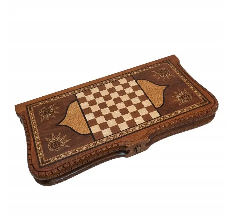 obrazek 1 Stylowy ręcznie wykonany zestaw drewniany do Backgammon - Helena Woodart