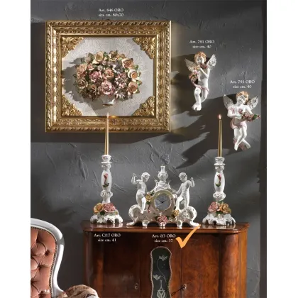 Zdjęcie Zegar z aniołkami wykonany z ceramiki - Ceramiche Sonda