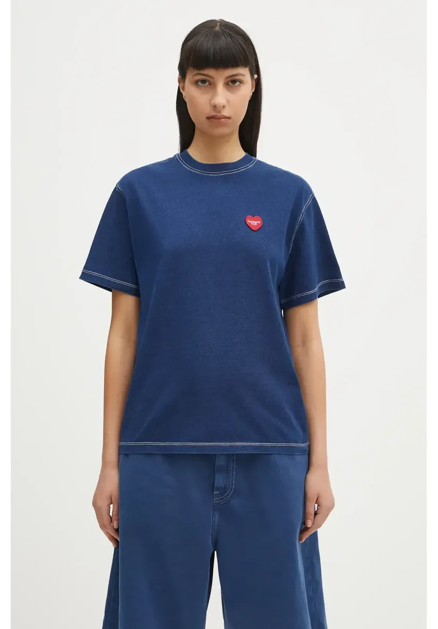 obrazek 1 Carhartt WIP t-shirt bawełniany S/S Ingo T-Shirt damski kolor niebieski I034648