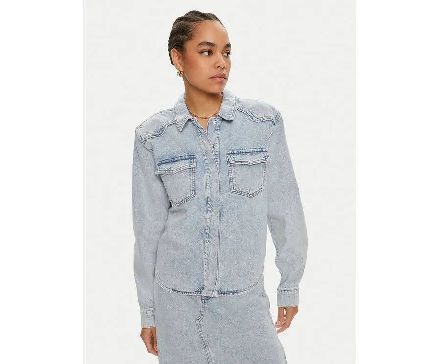 obrazek 1 Gestuz Koszula jeansowa Kaily 10909063 Niebieski Oversize