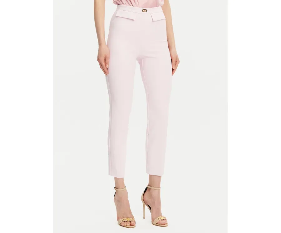 obrazek 1 Elisabetta Franchi Spodnie materiałowe PA-077-51E2-V320 Różowy Regular Fit