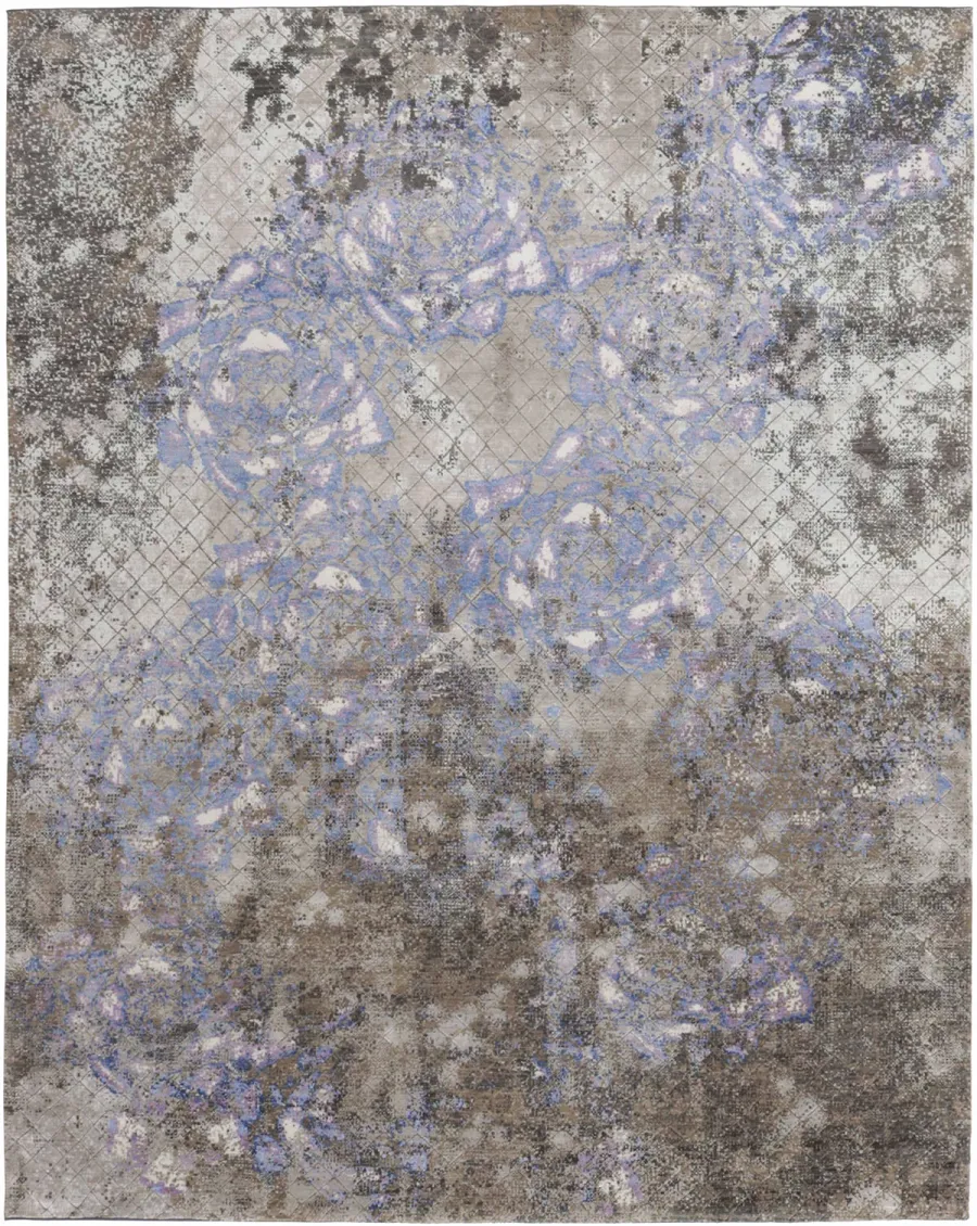 picture 1 Elegant purple-gray exclusive 3D carpet - SEDUCTION 840178A
