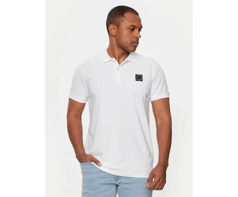 obrazek 1 Petrol Industries Polo M-1040-POL945 Biały Slim Fit