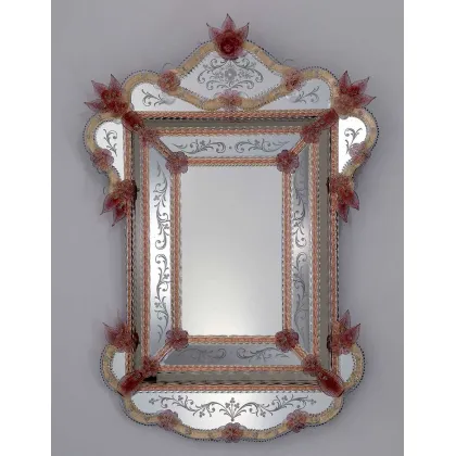 Zdjęcie Luksusowe ręcznie robione weneckie lustro Murano