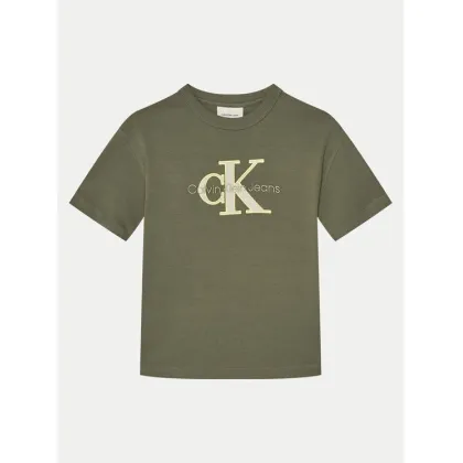 Zdjęcie Calvin Klein Jeans T-Shirt IB0IB02361 Zielony Regular Fit