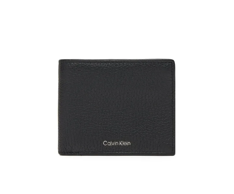 obrazek 1 Calvin Klein Duży Portfel Męski Ck Leather Billfold W Zip Coin LV04D1028G Czarny