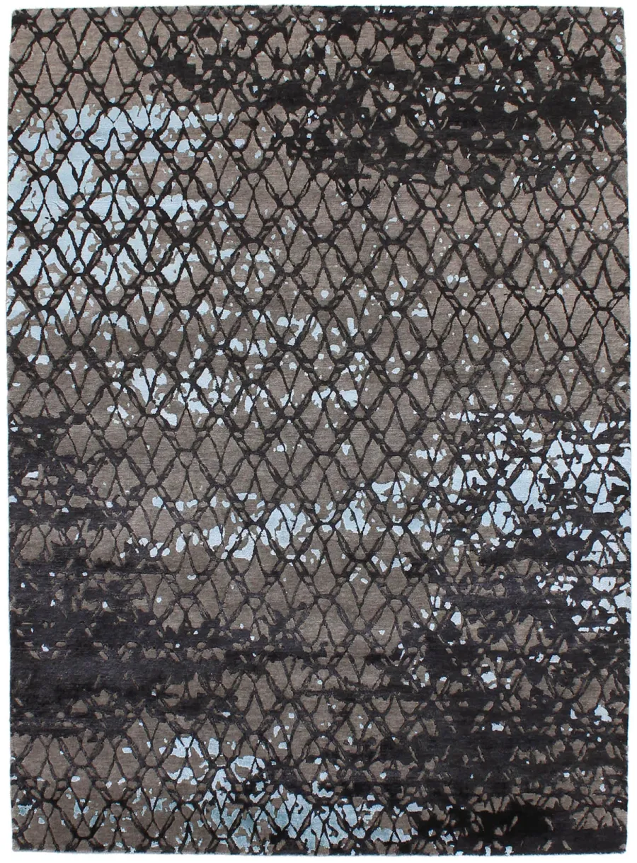 picture 1 Wonderful blue-gray exclusive 3D carpet - SENSES VEIL 7070