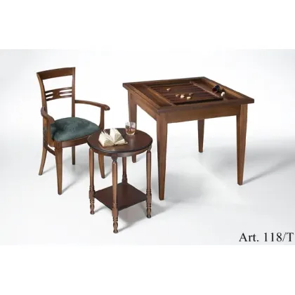 Zdjęcie Piękny stół do backgammona z krzesłem i barkiem