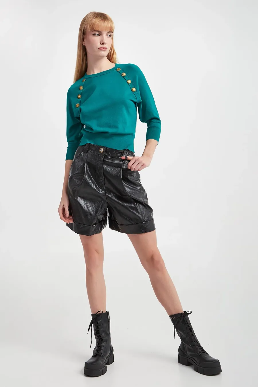 obrazek 1 Spodenki damskie z ekoskóry Liquore MARELLA Marella