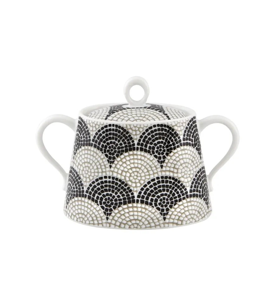 obrazek 1 Stylowa cukiernica wykonana z porcelany z motywem mozaiki - Vista Alegre