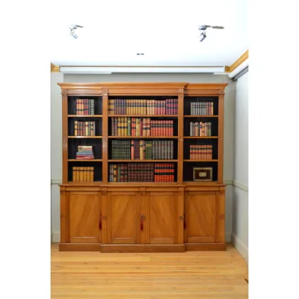 Zdjęcie Stylowy, reformowany, gotycki regał z litego dębu o delikatnym kolorze -wiktoriański antyk