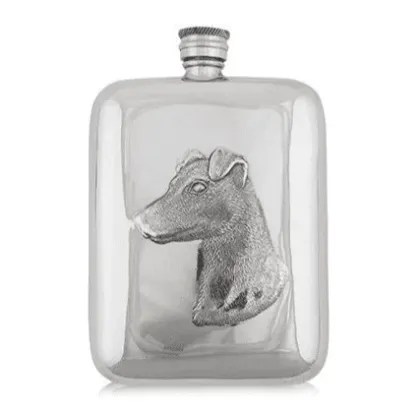 Zdjęcie Ekskluzywna piersiówka z przedstawieniem psa – wyjątkowy prezent