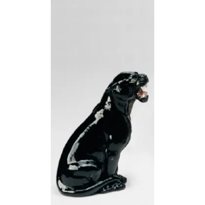 Picture A wonderful ceramic figurine of a black panther - Il Gattopardo