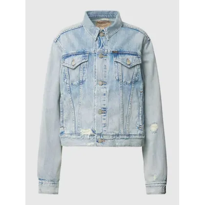 Zdjęcie Kurtka jeansowa z przetarciami model ‘CLASSIC’
