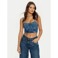 Zdjęcie Guess Top W5RH03 D5ACC Granatowy Slim Fit