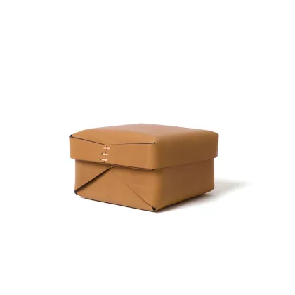 Picture Stylish small Italian box made of natural leather