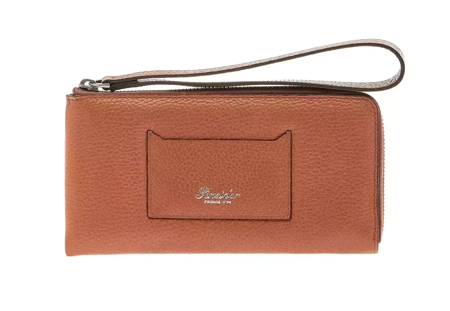 obrazek 6 Elegancki włoski portfel Grained Collection Zip Wallet Arancio