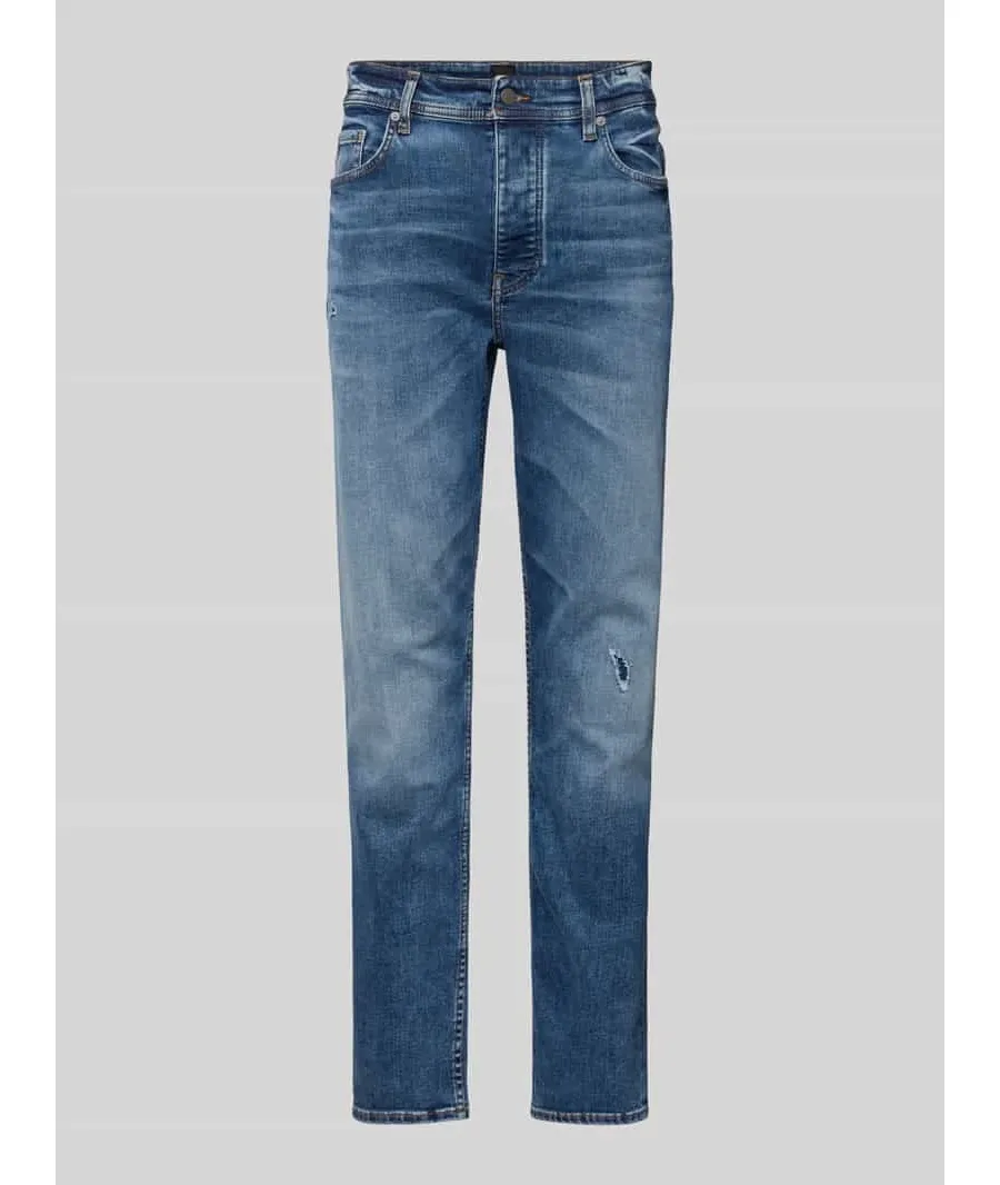 obrazek 1 Jeansy o kroju tapered fit z 5 kieszeniami model ‘TABER’