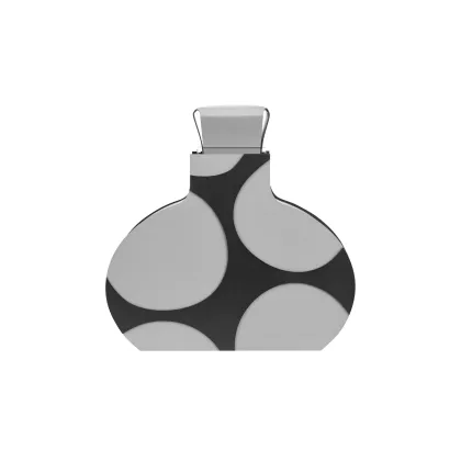 Zdjęcie Skórzany wazon Otto 9x37xH38 cm w kolorze szarym i czarnym