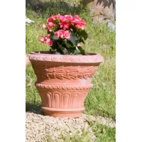 Picture Terrace flowerpot made of Italian clay - Fornace Masini