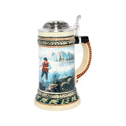 Zdjęcie Piękny kufel do piwa na prezent dla wędkarza