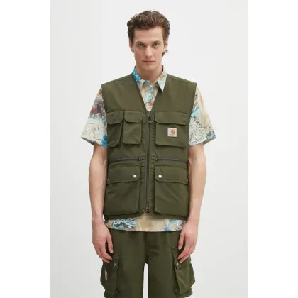 Zdjęcie Carhartt WIP bezrękawnik Irwin Vest męski kolor zielony przejściowy I034505.41XX