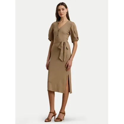 Zdjęcie LAUREN RALPH LAUREN Sukienka codzienna 250964070002 Beżowy Slim Fit