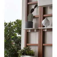 Zdjęcie Biała aluminiowa podstawka na donice Urbn Balcony do ogrodu lub na taras